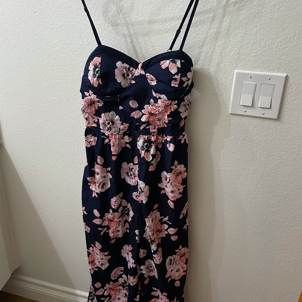Navy floral Medium jumpsuit
